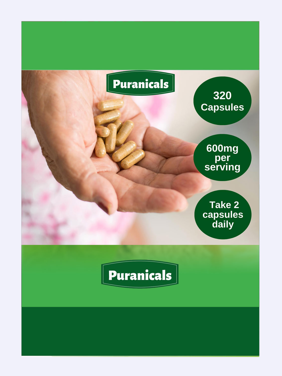 Gotu Kola Energia Mental Max Potente 320 cápsulas