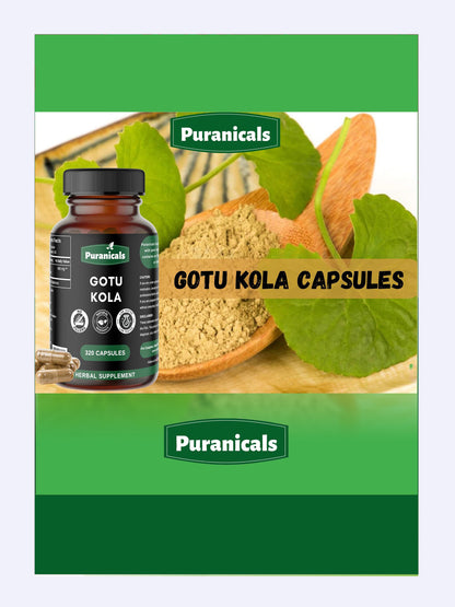 Gotu Kola Energia Mental Max Potente 320 cápsulas