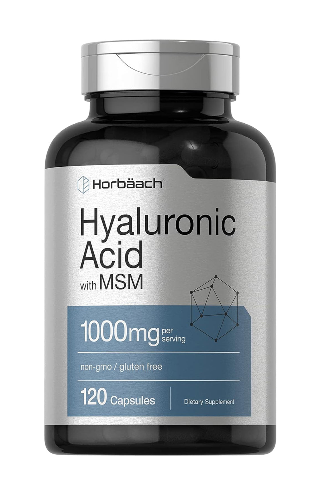 Ácido Hialurónico Con MSM Horbäach 1000mg 120 Caps