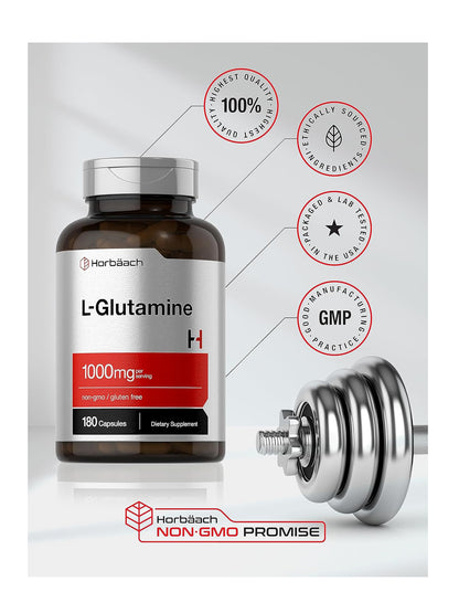 Cápsulas L De Glutamina 1000mg 180 Unidades