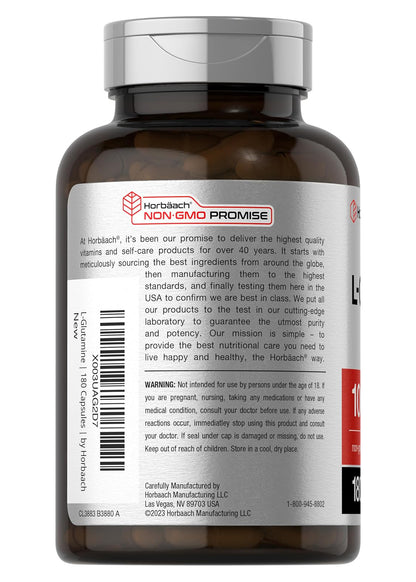 Cápsulas L De Glutamina 1000mg 180 Unidades