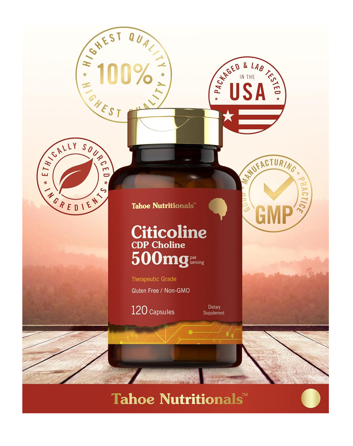 Citicolina Max Potente Energía Mente Activa 120 cápsulas